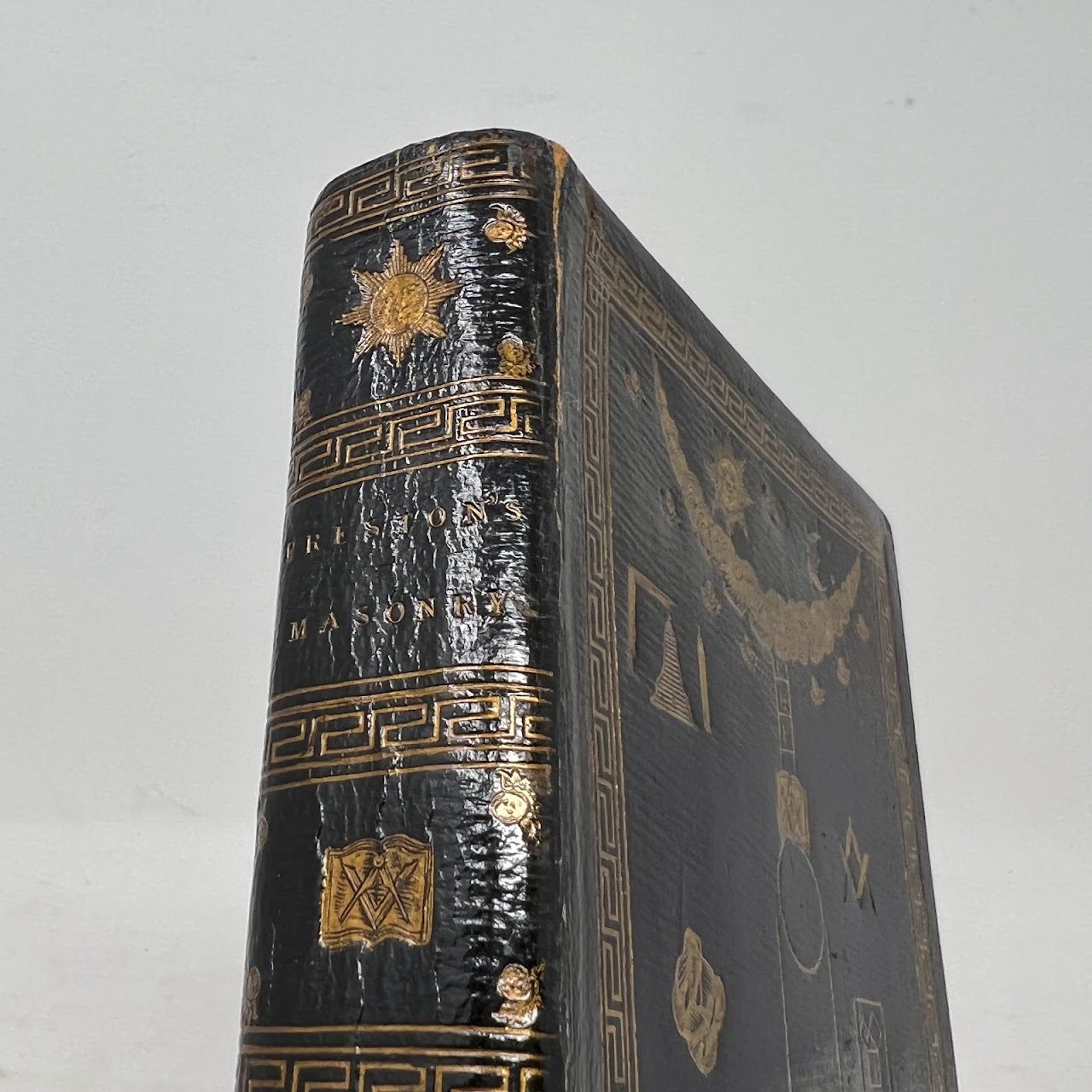 William Preston: 'Preston's Masonry' with Masonic Binding, 1804