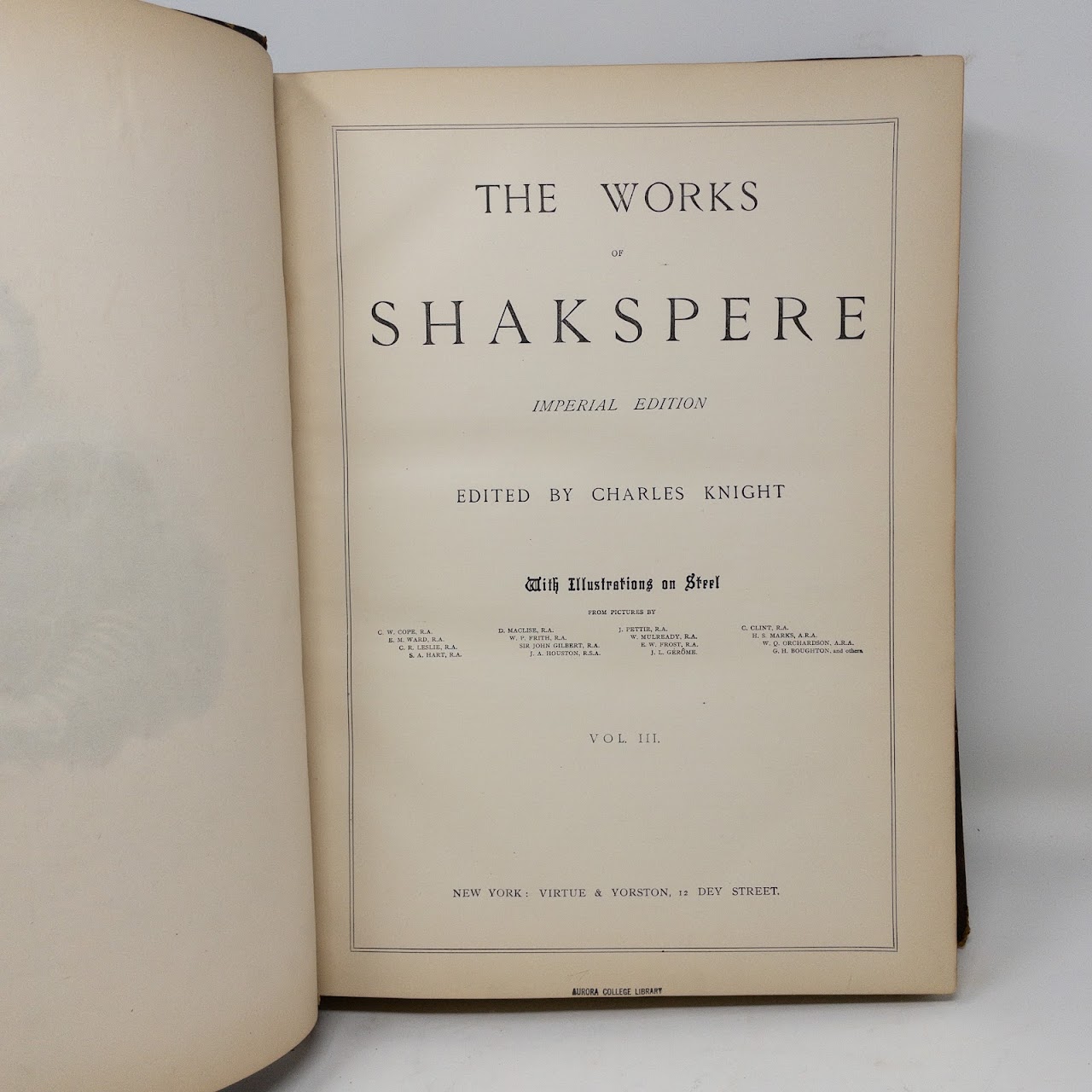 Charles Knight: 'The Works of William Shakespeare' Imperial Edition 4 Vol.