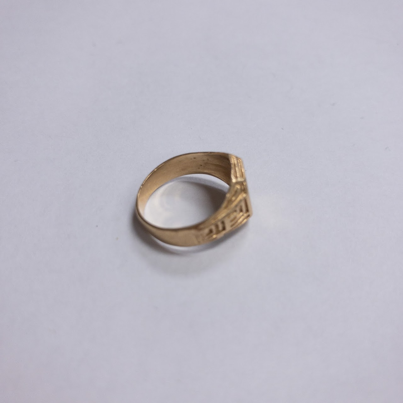 14K  Gold Monogram Ring