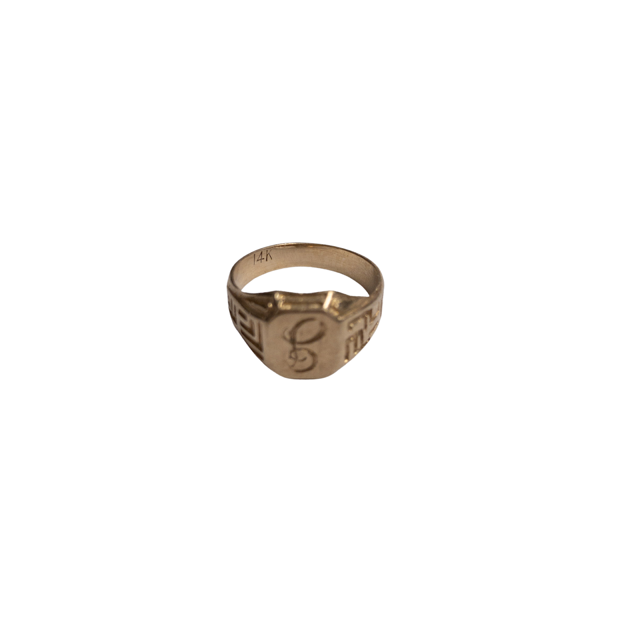 14K  Gold Monogram Ring