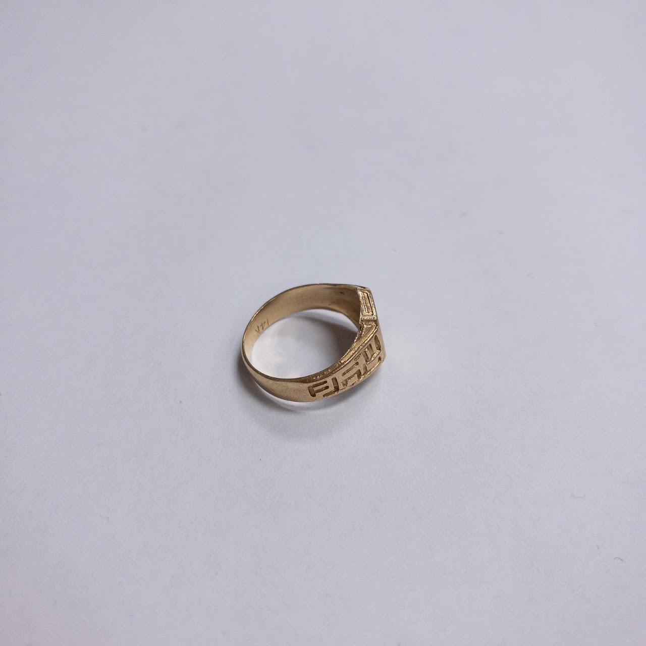 14K  Gold Monogram Ring