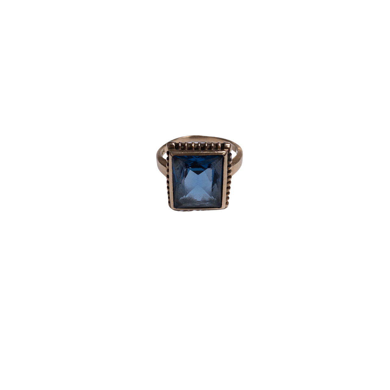 10K Gold and Blue Stone Ring