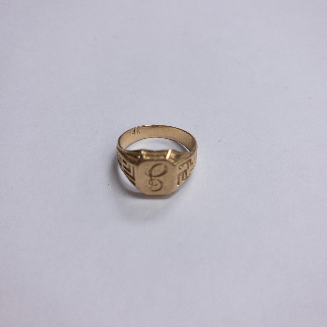 14K  Gold Monogram Ring