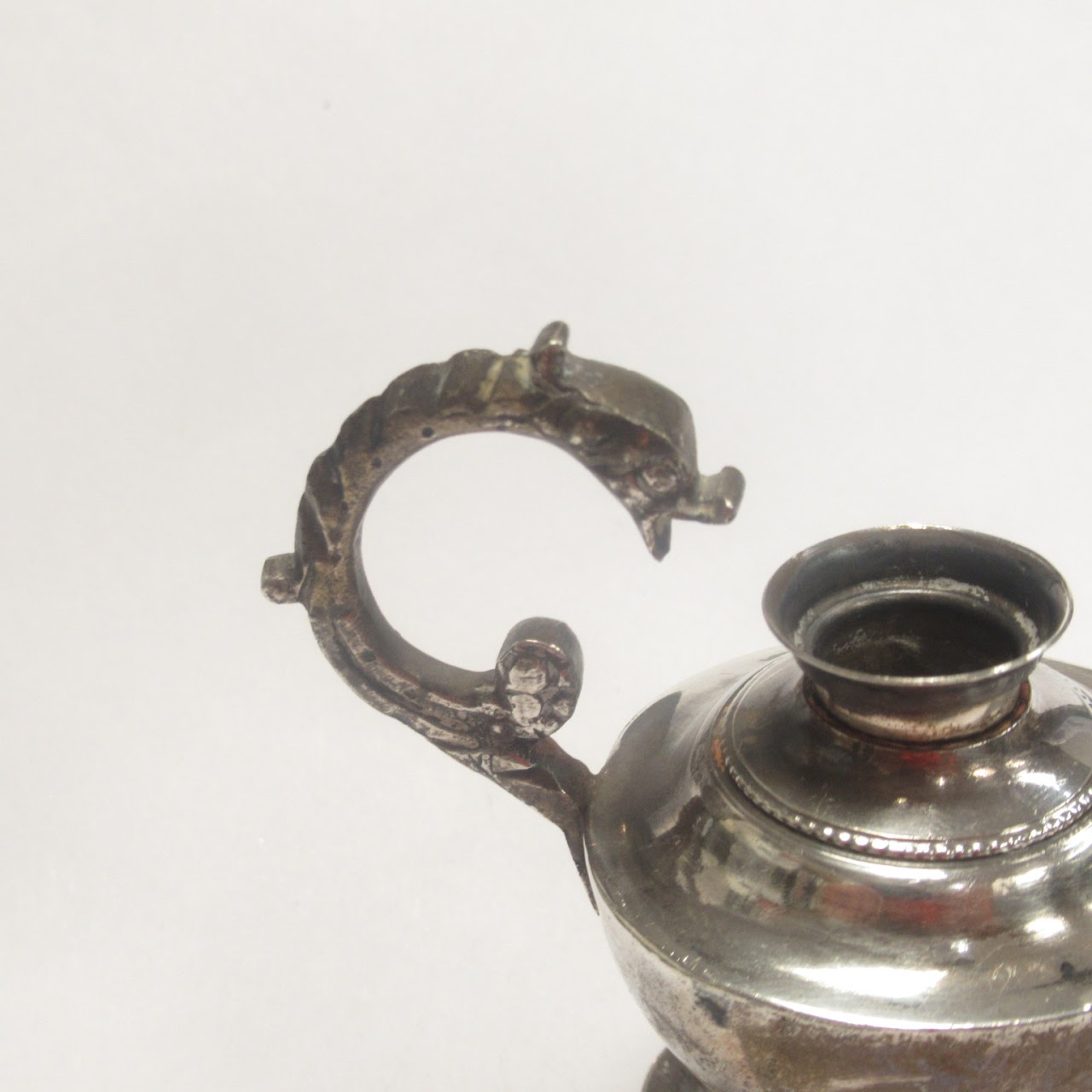 Sterling Silver Egyptian Oil Lamp Pair