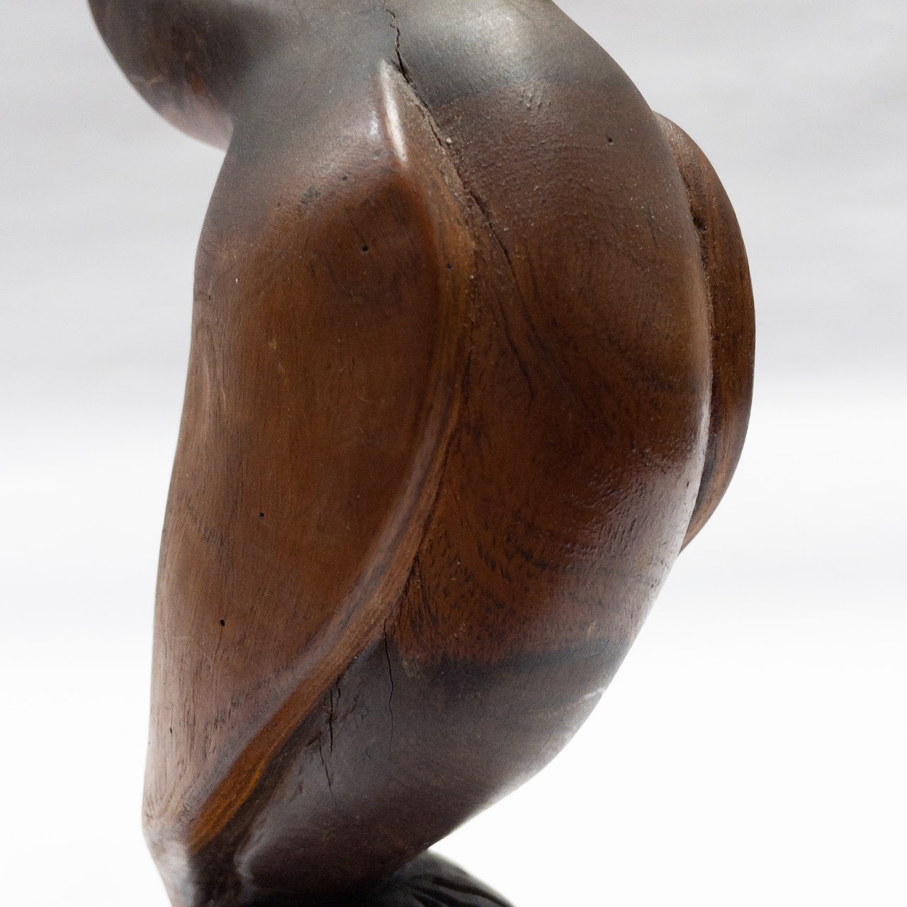 Cecil Gray Signed Crane Wood Sculpture