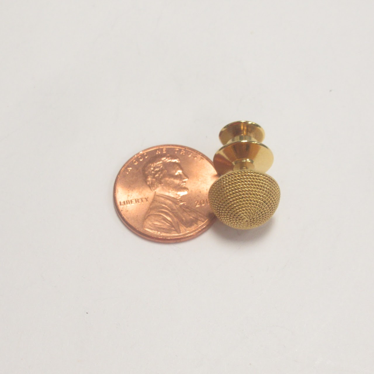 18K Gold Rope Twist Tie Tack