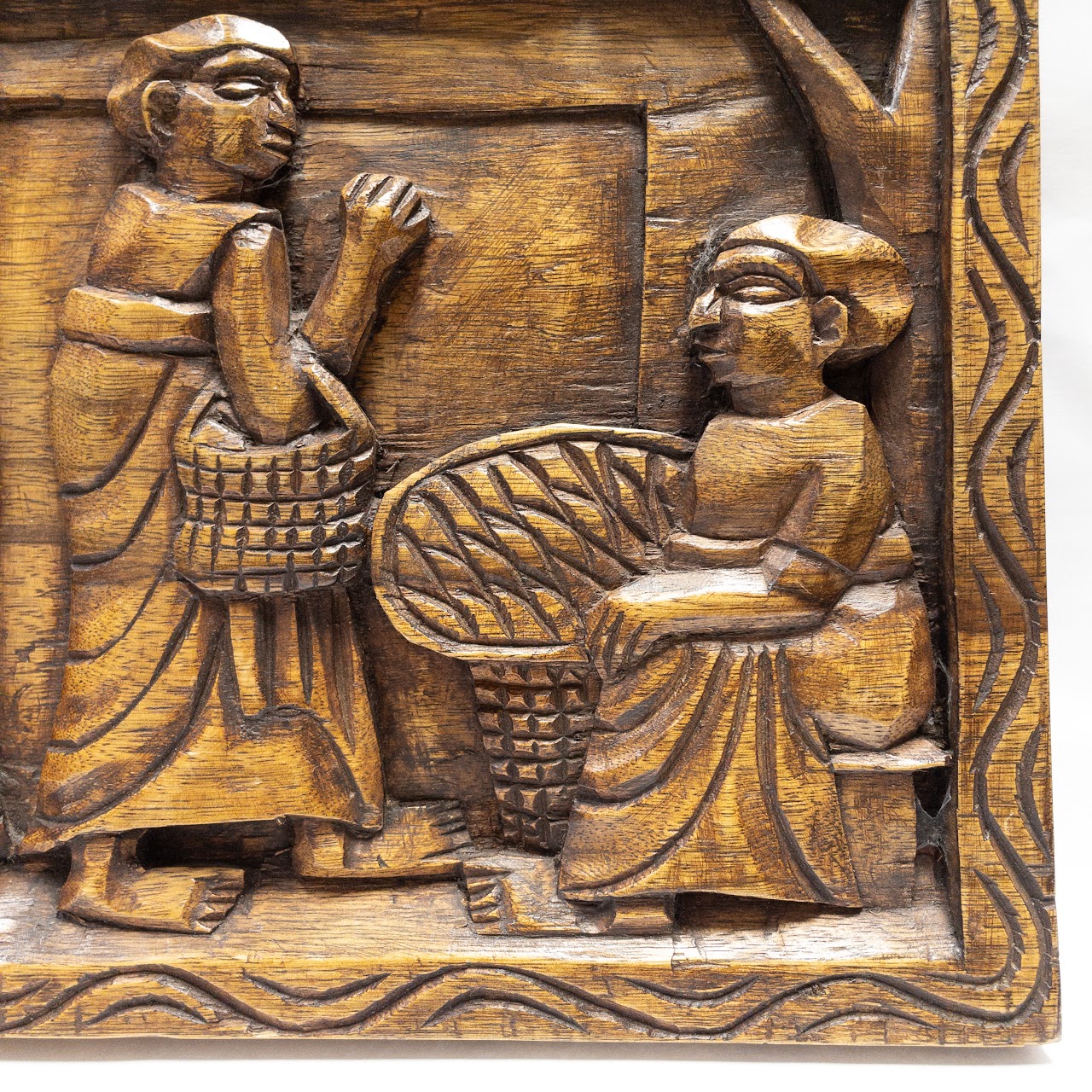 Ghanaian Carved Wood Panel