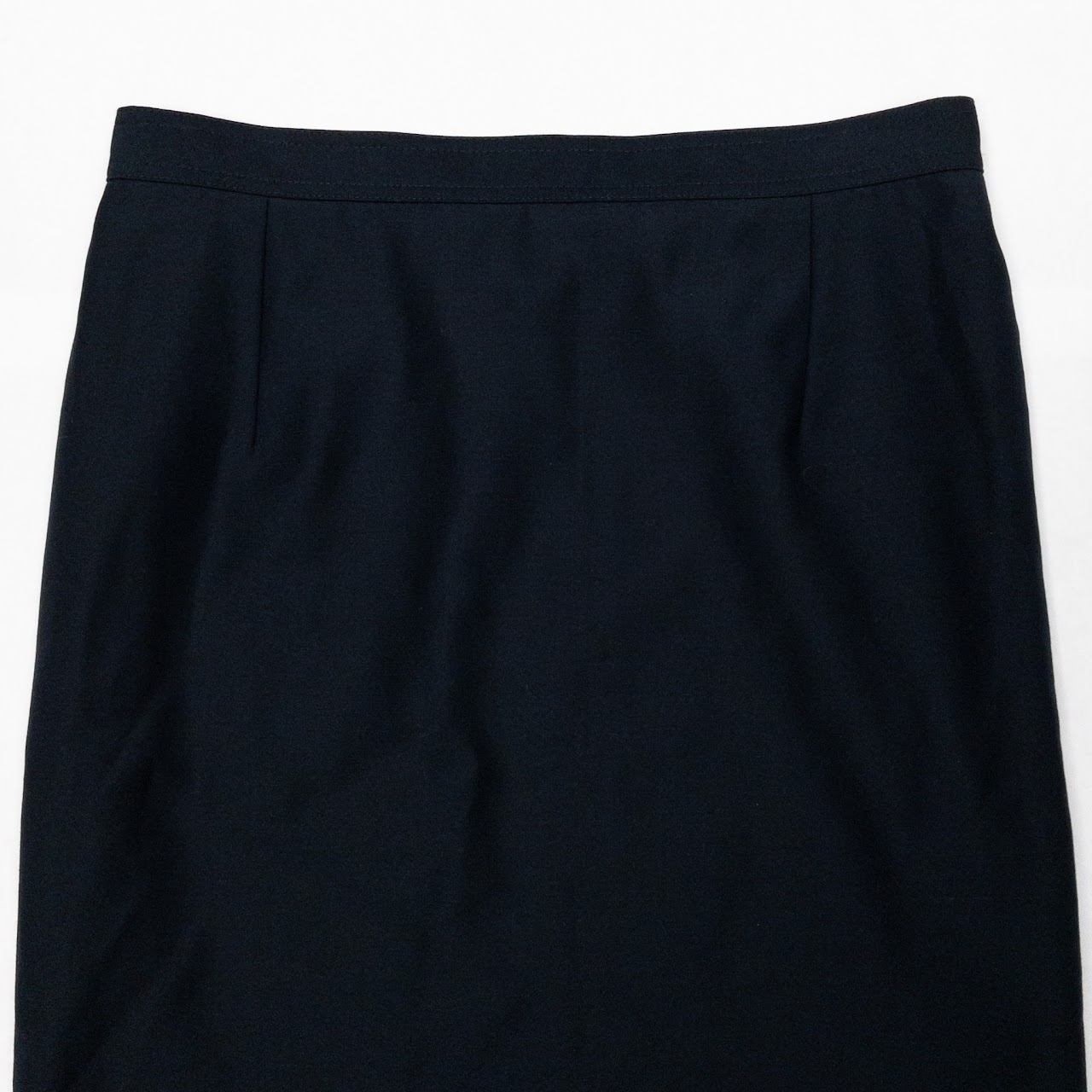 Valentino Miss V Navy Blue Pencil Skirt