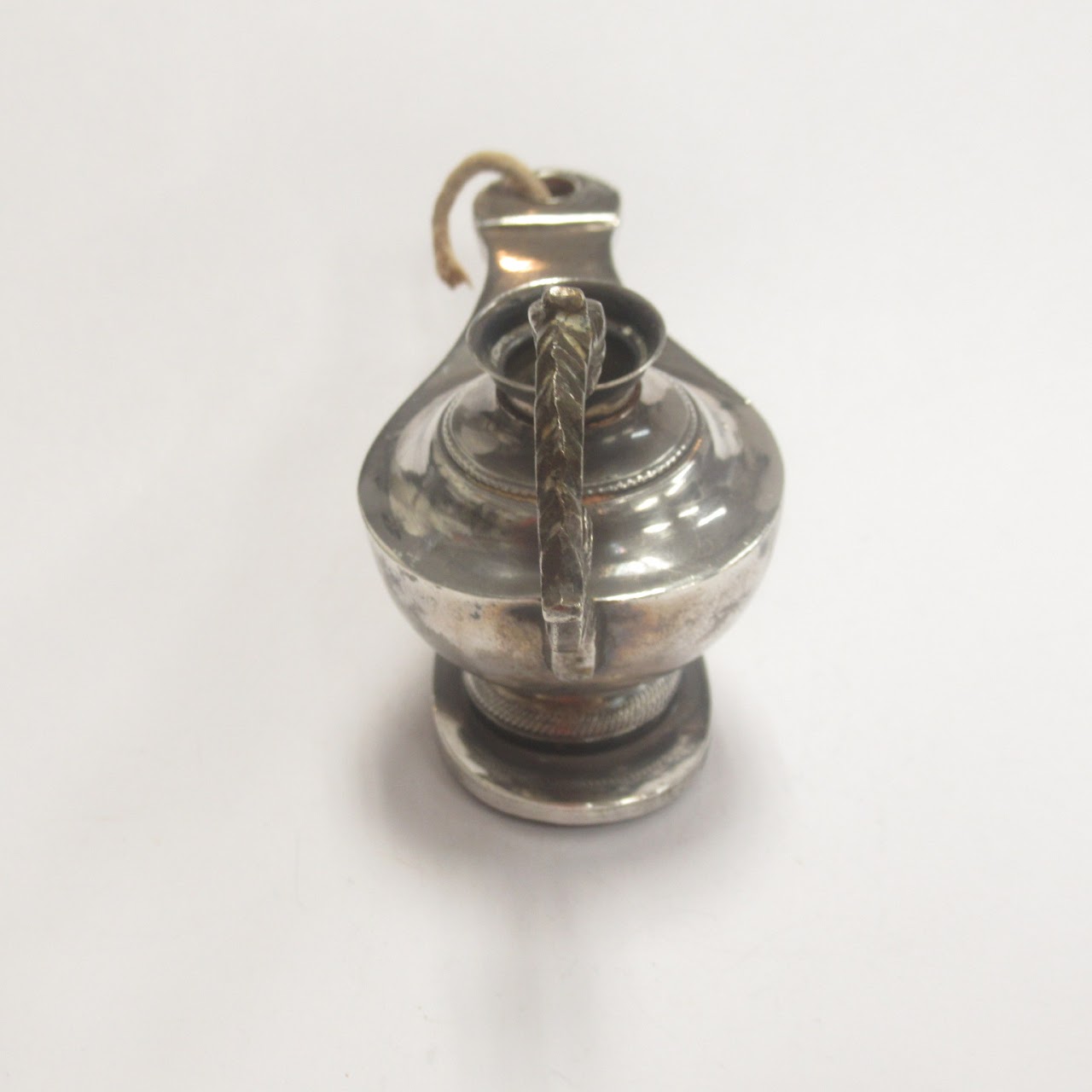 Sterling Silver Egyptian Oil Lamp Pair