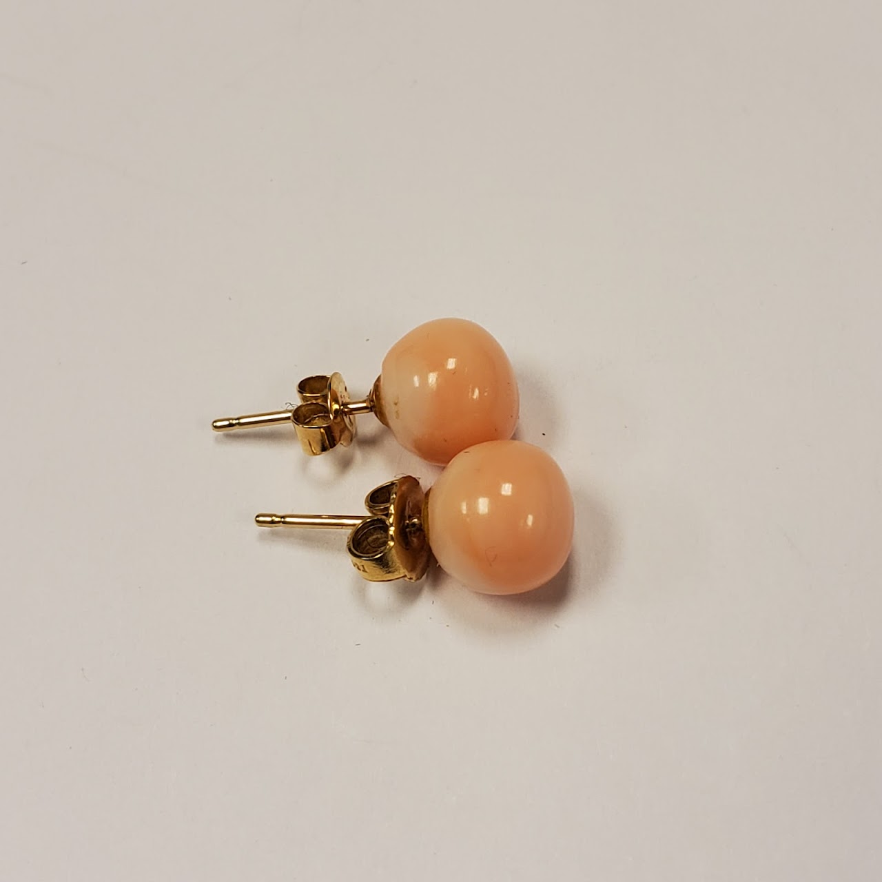 18K Gold & Coral Studs