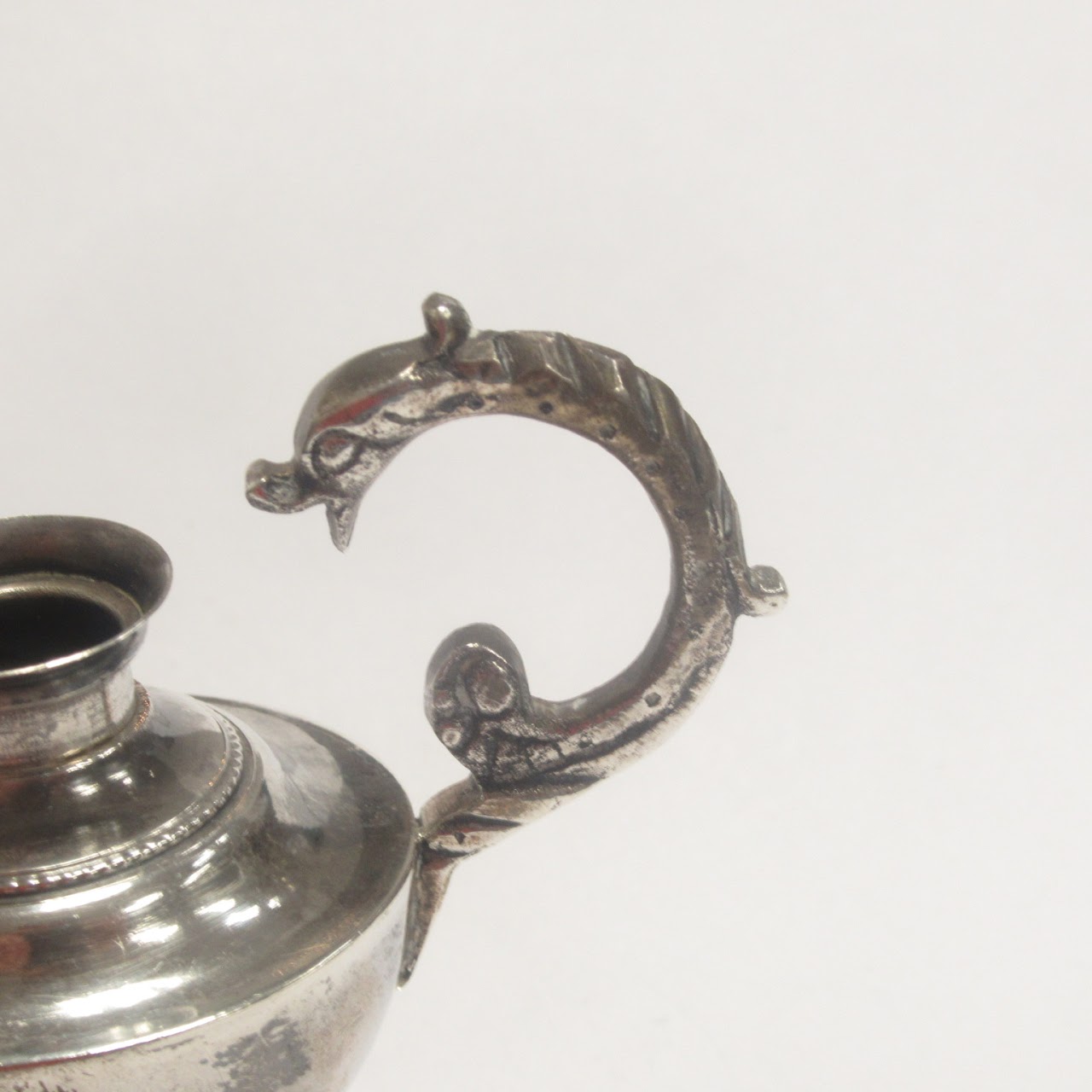 Sterling Silver Egyptian Oil Lamp Pair