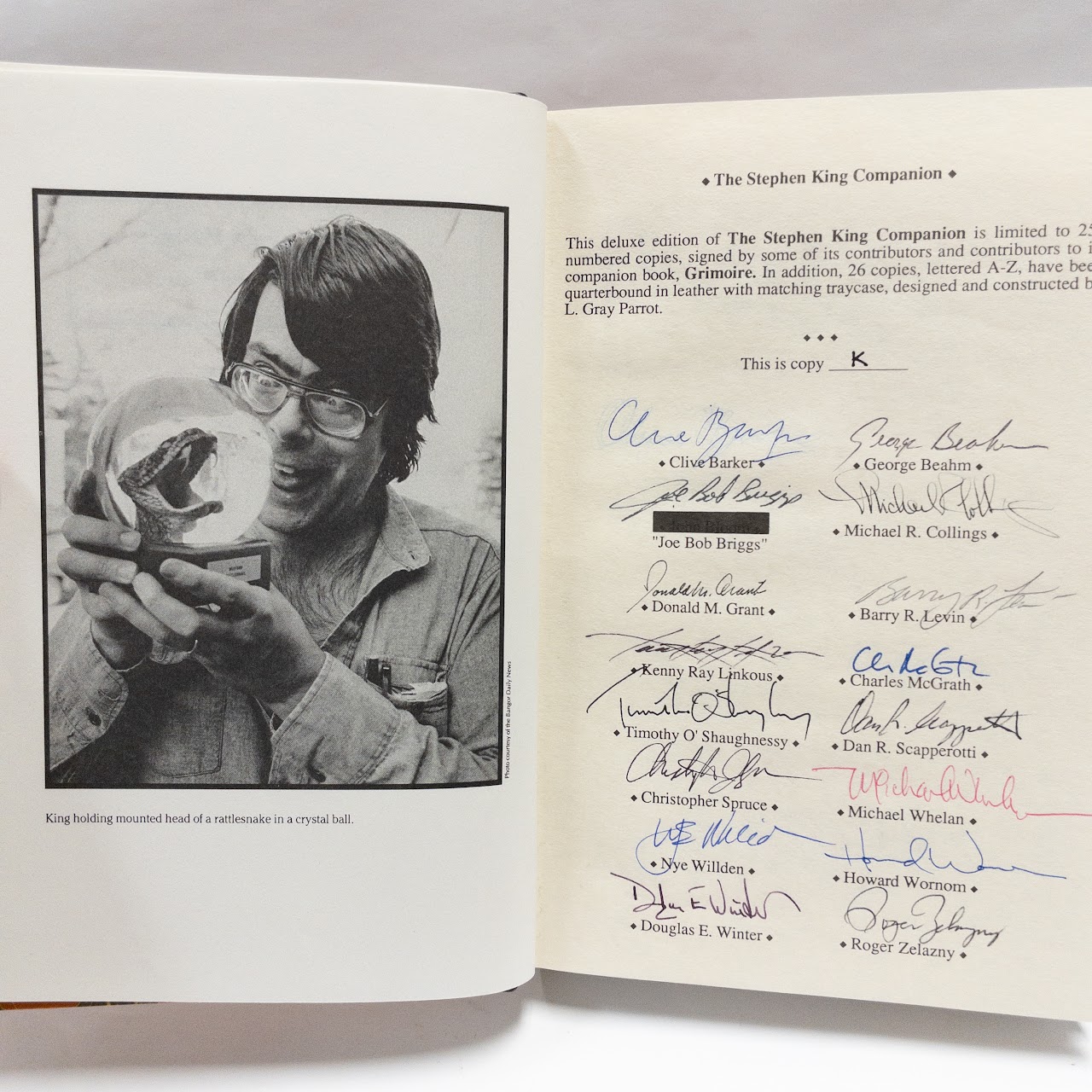 'The Stephen King Companion' RARE Signed Limited Edition