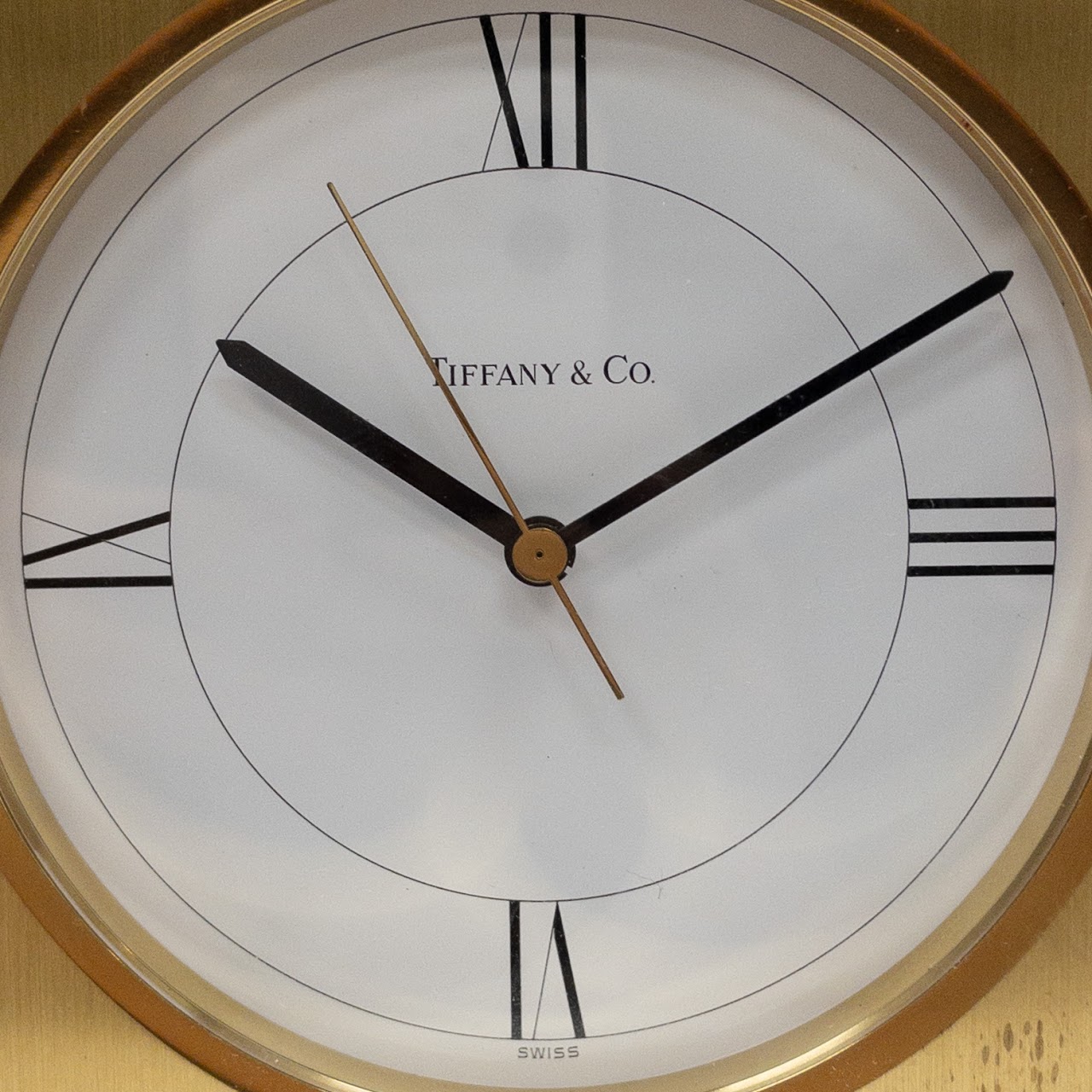 Tiffany & Co. Brass Rectangle Desk Clock