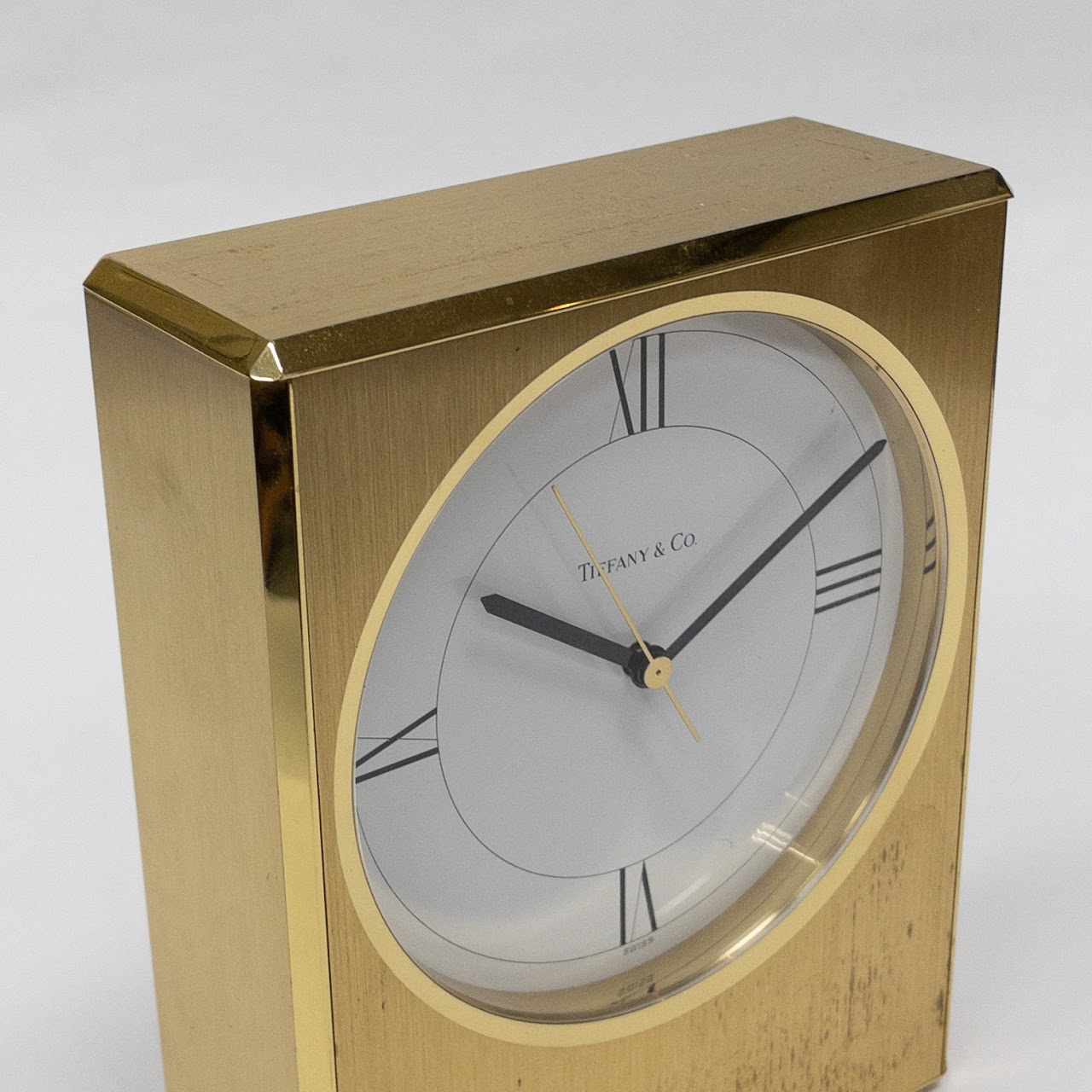 Tiffany & Co. Brass Rectangle Desk Clock