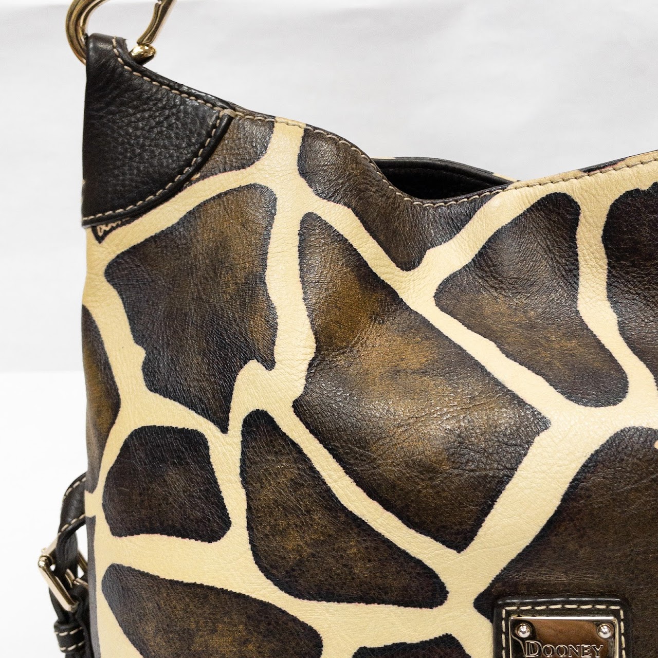 Dooney & Bourke Giraffe Print Leather Handbag