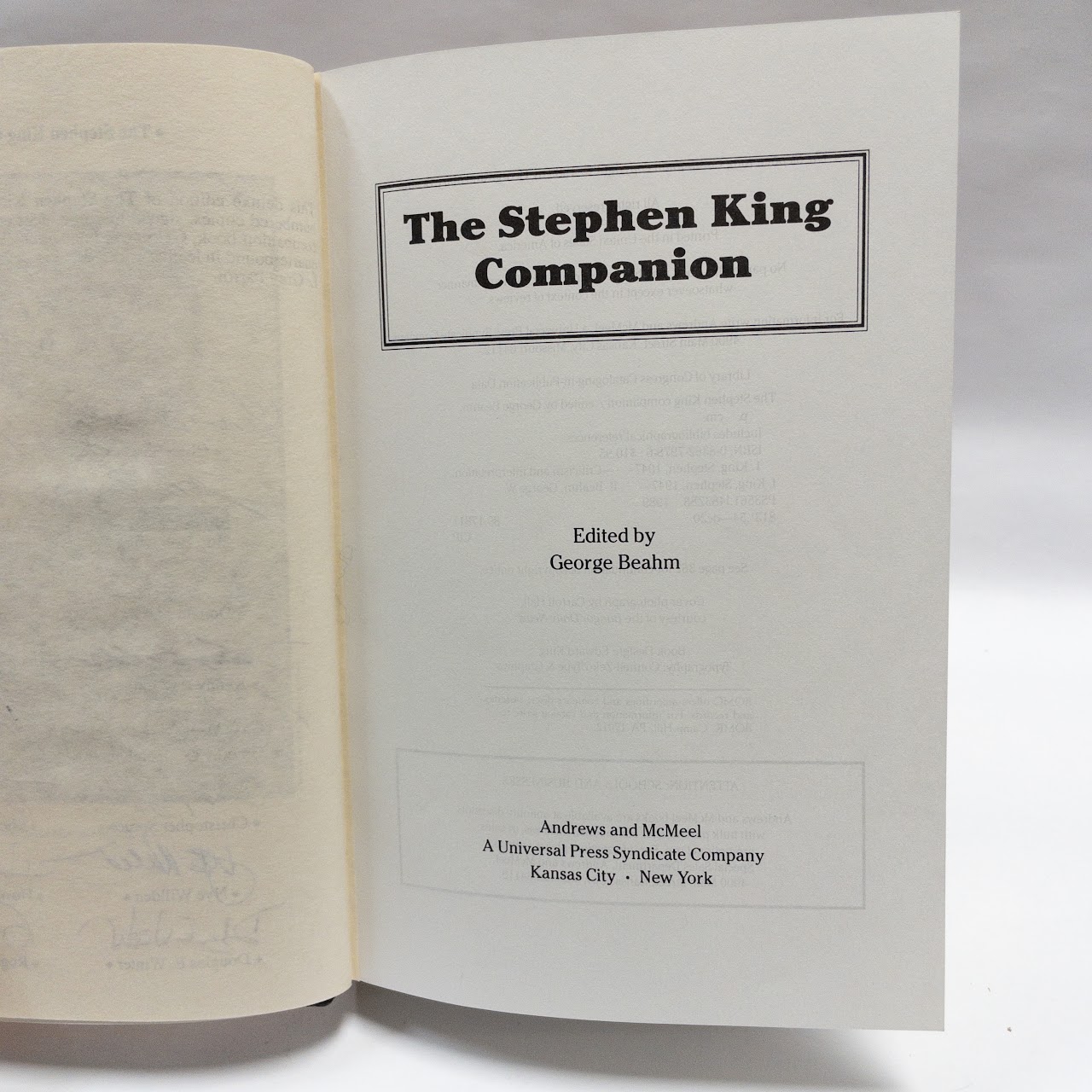 'The Stephen King Companion' RARE Signed Limited Edition