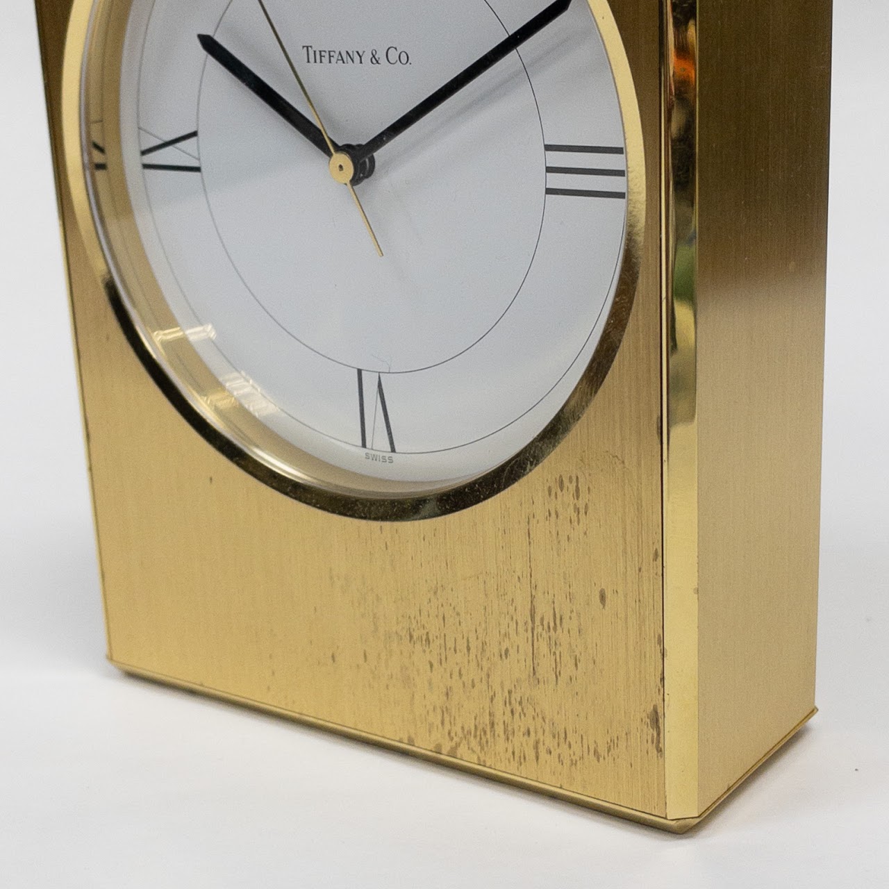 Tiffany & Co. Brass Rectangle Desk Clock