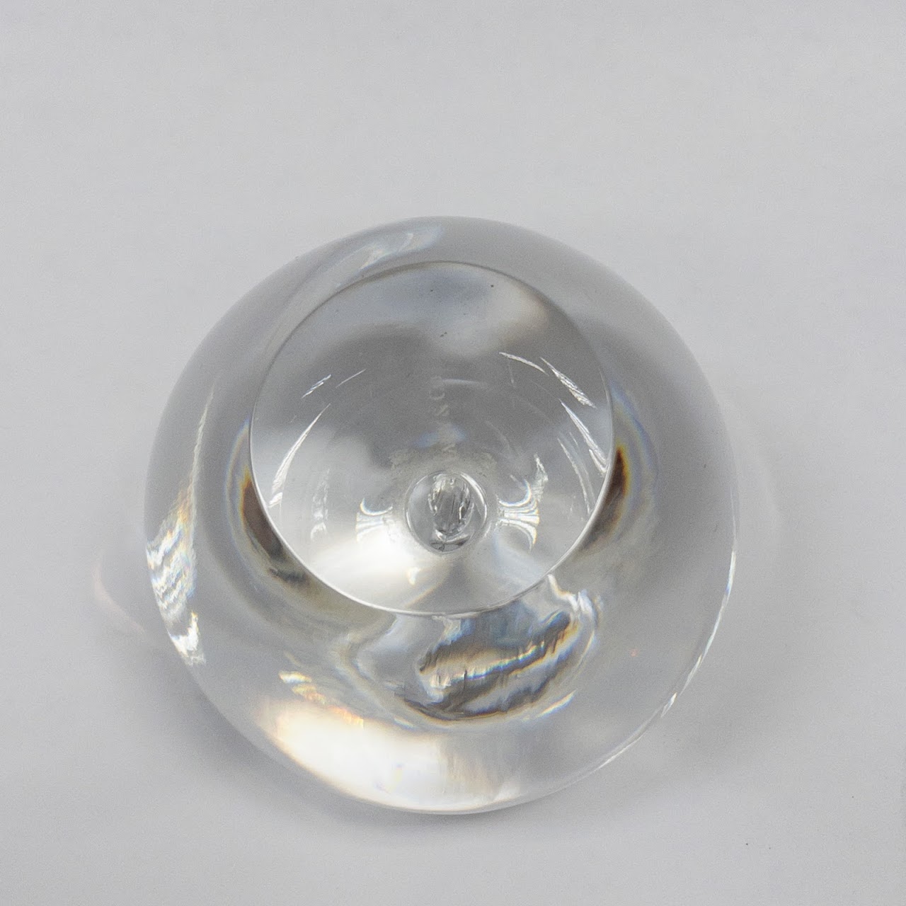 Tiffany & Co. Crystal Apple Paperweight