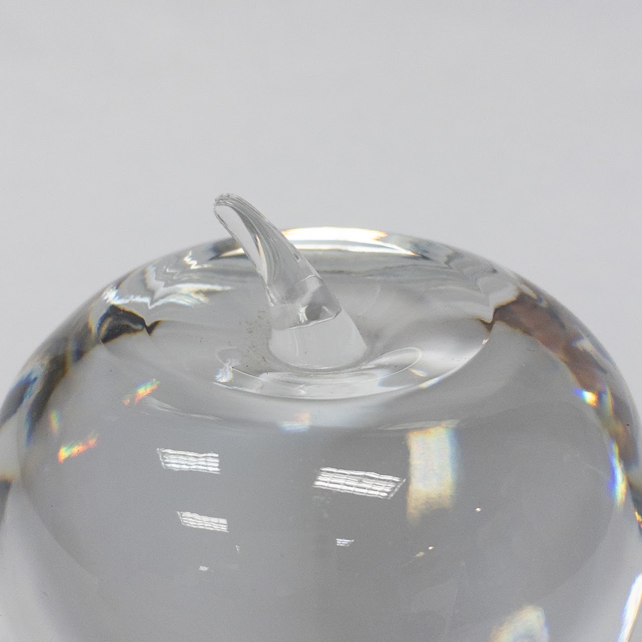 Tiffany & Co. Crystal Apple Paperweight