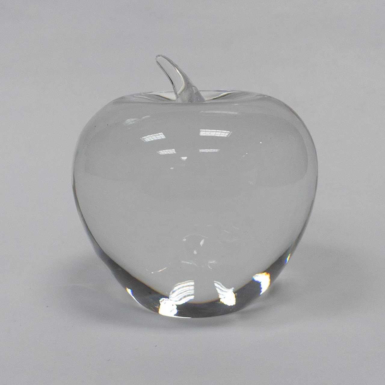 Tiffany & Co. Crystal Apple Paperweight