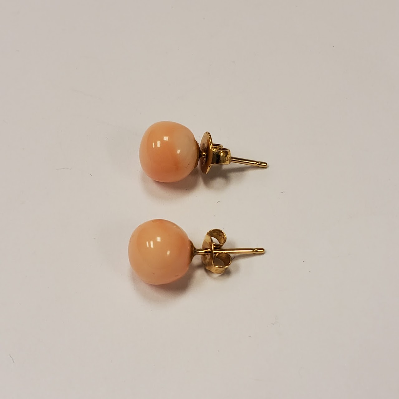18K Gold & Coral Studs