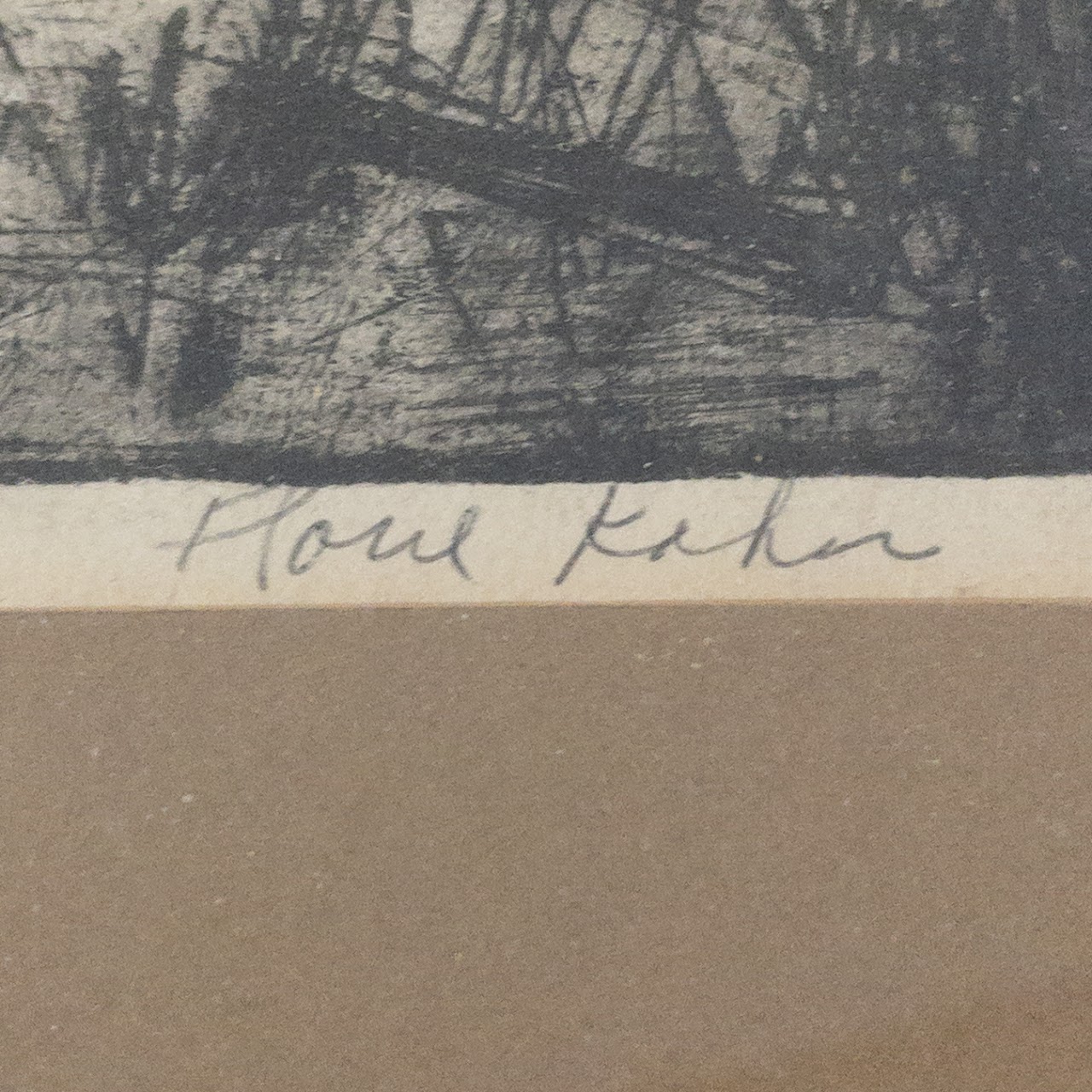 Kahn Signed Etching #1