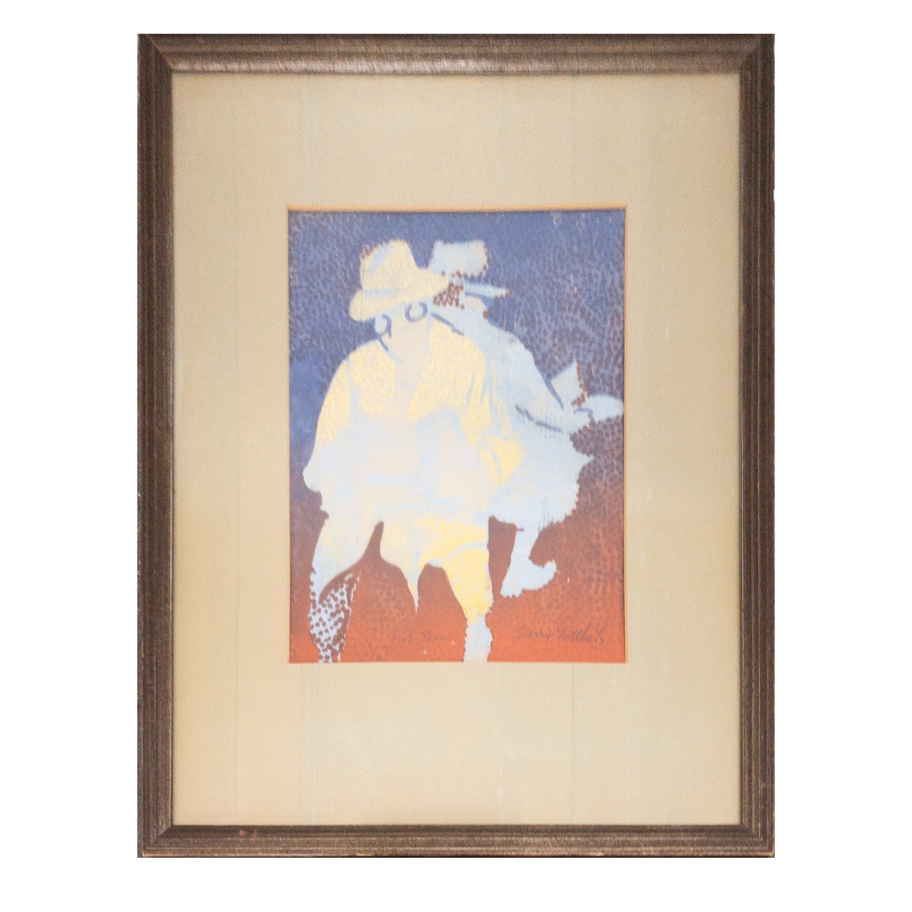 Harry Gottlieb Signed 'Two Men' Painting