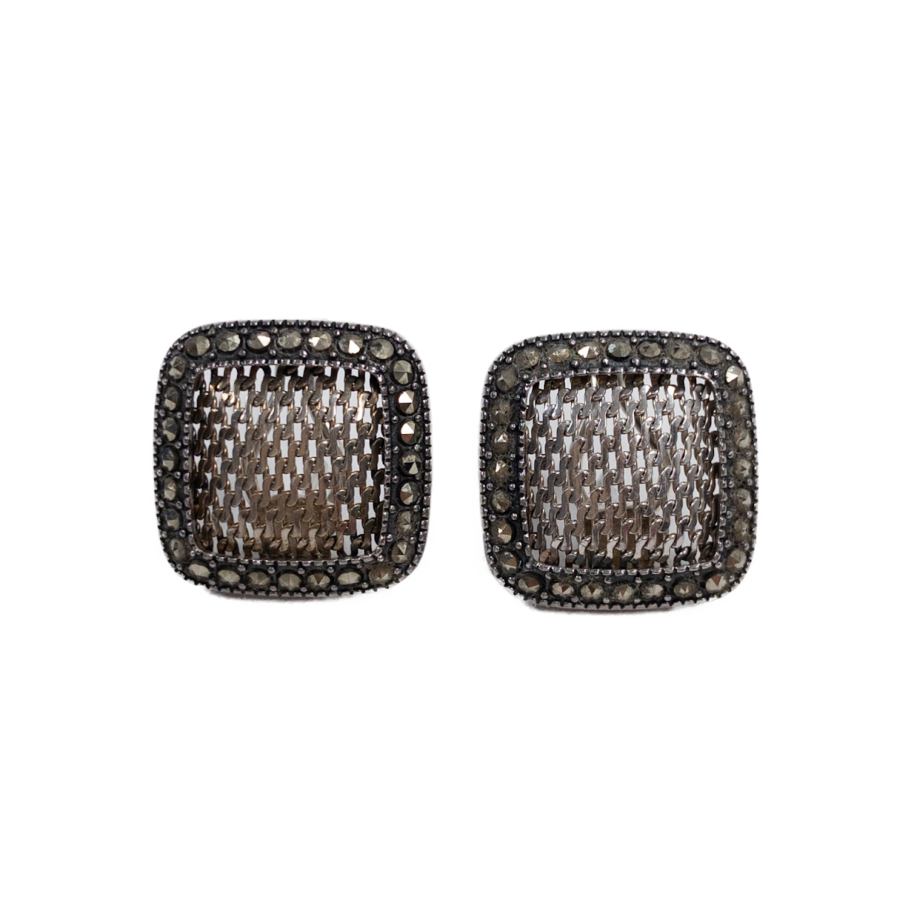 Judith Jack Sterling Silver & Marcasite Earrings