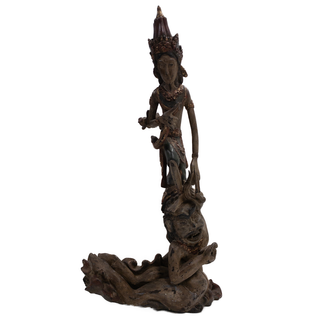 Indonesian Hand Carved 30" Statue