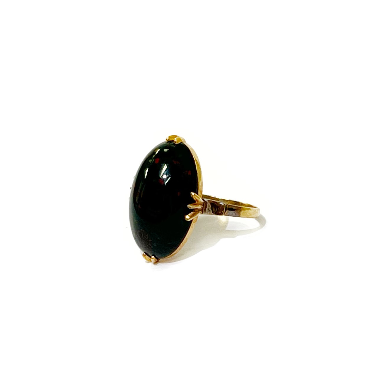 18K Gold and Bloodstone Ring