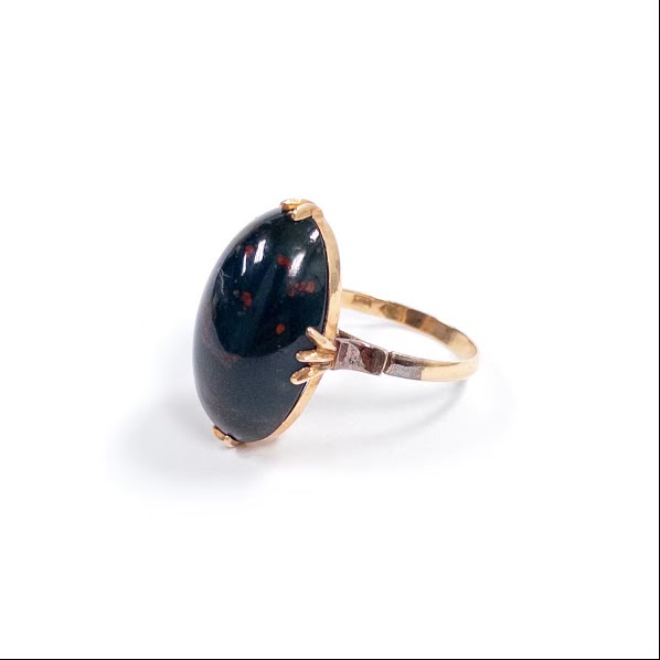 18K Gold and Bloodstone Ring