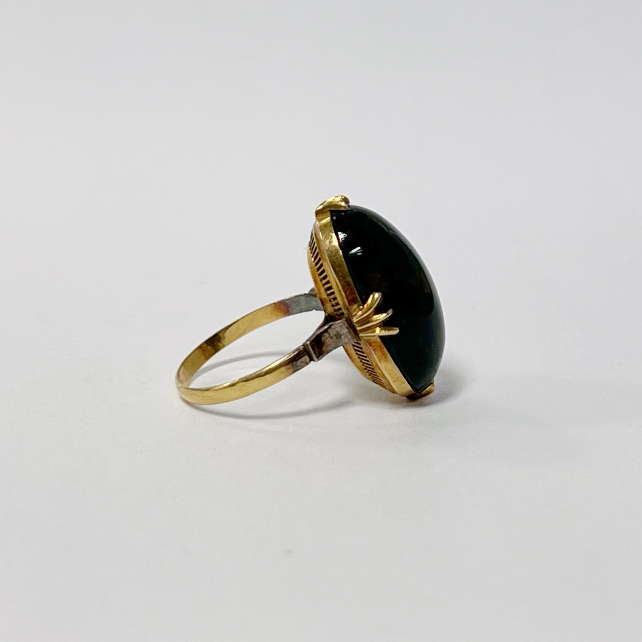 18K Gold and Bloodstone Ring