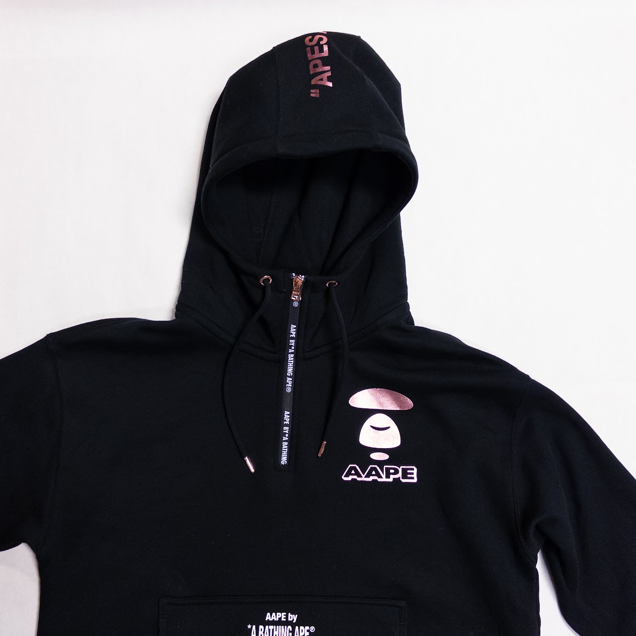 Aape by A Bathing Ape Half-Zip Hooded Sweatshirt