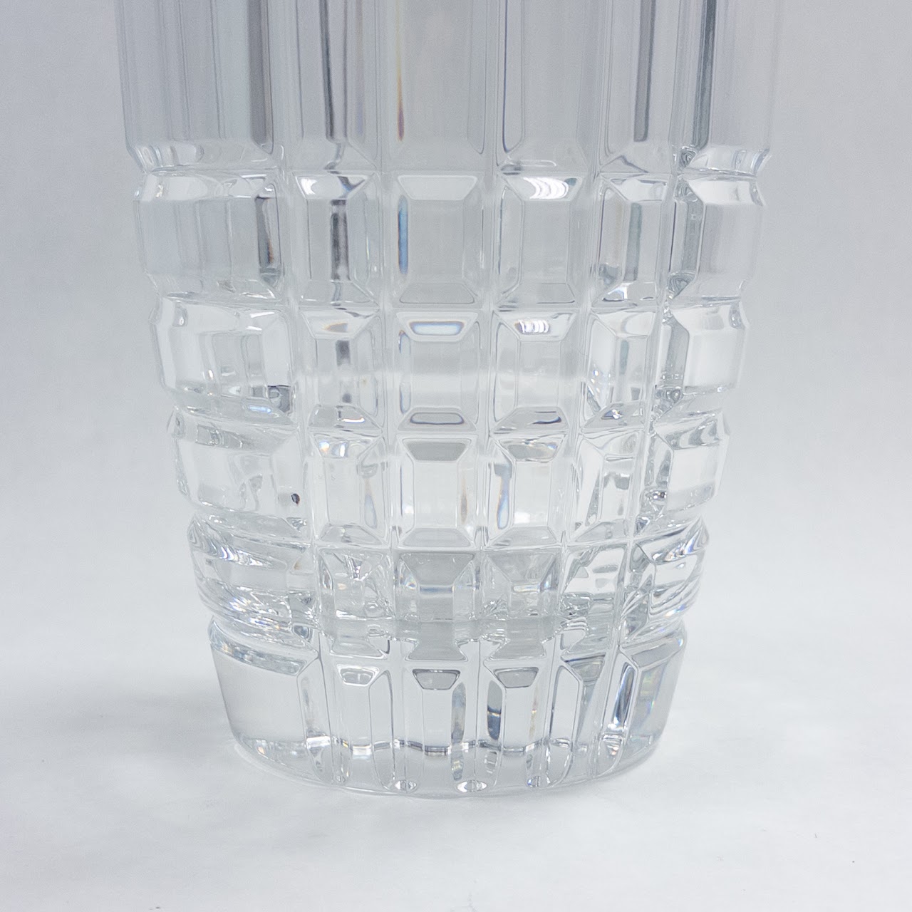 Tiffany & Co. Plaid Crystal Vase