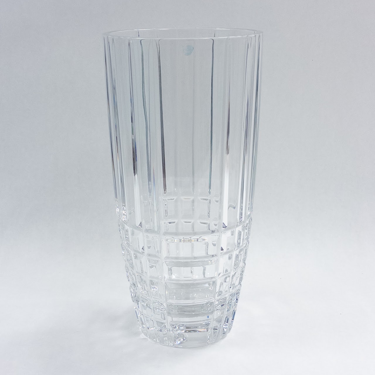 Tiffany & Co. Plaid Crystal Vase