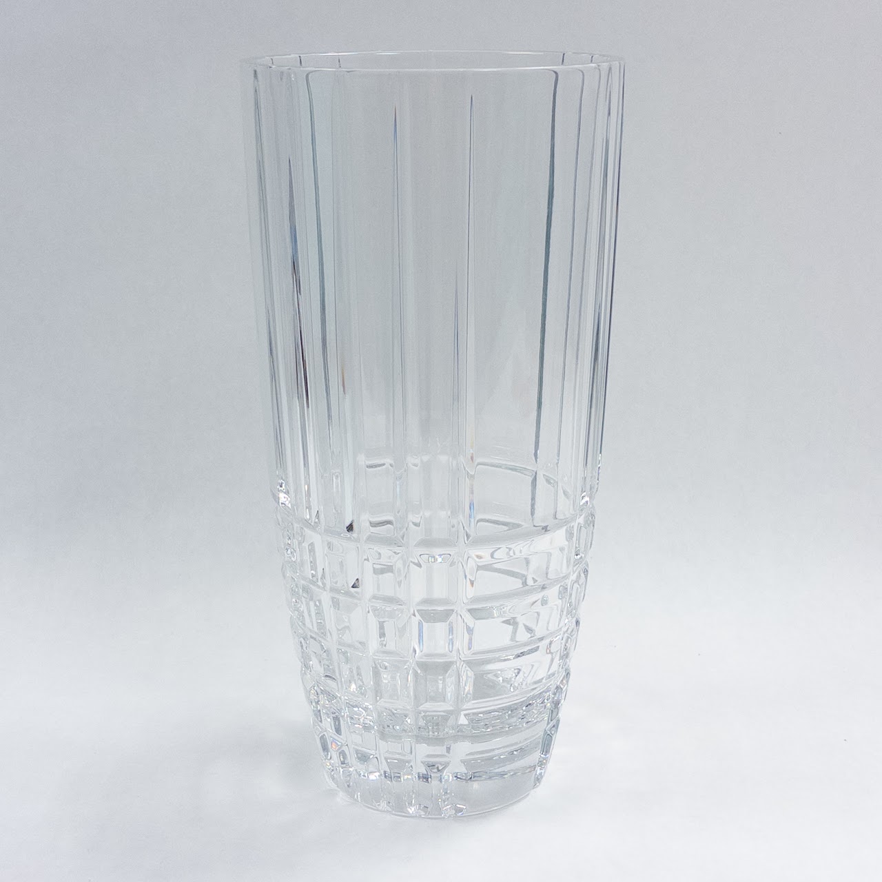 Tiffany & Co. Plaid Crystal Vase