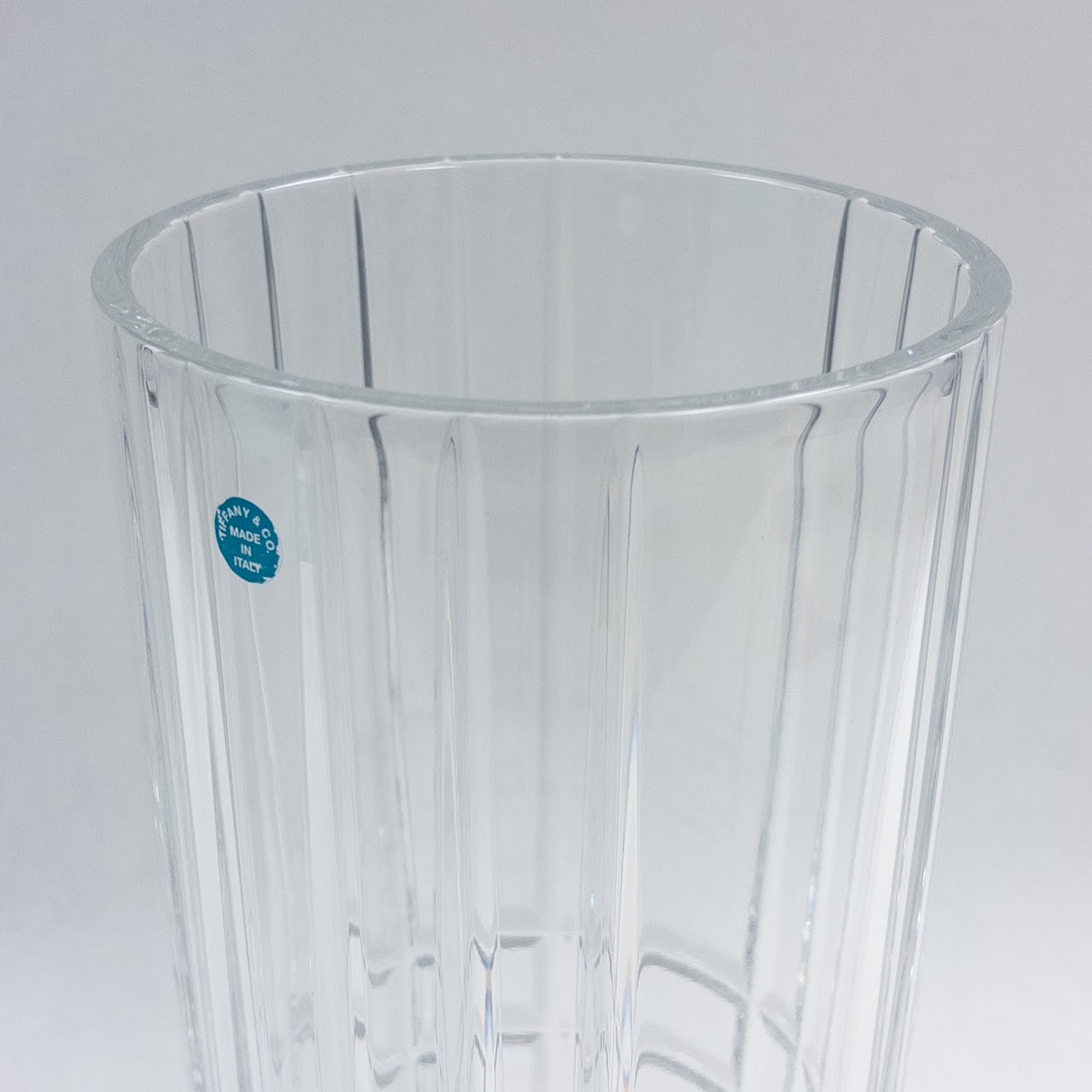 Tiffany & Co. Plaid Crystal Vase