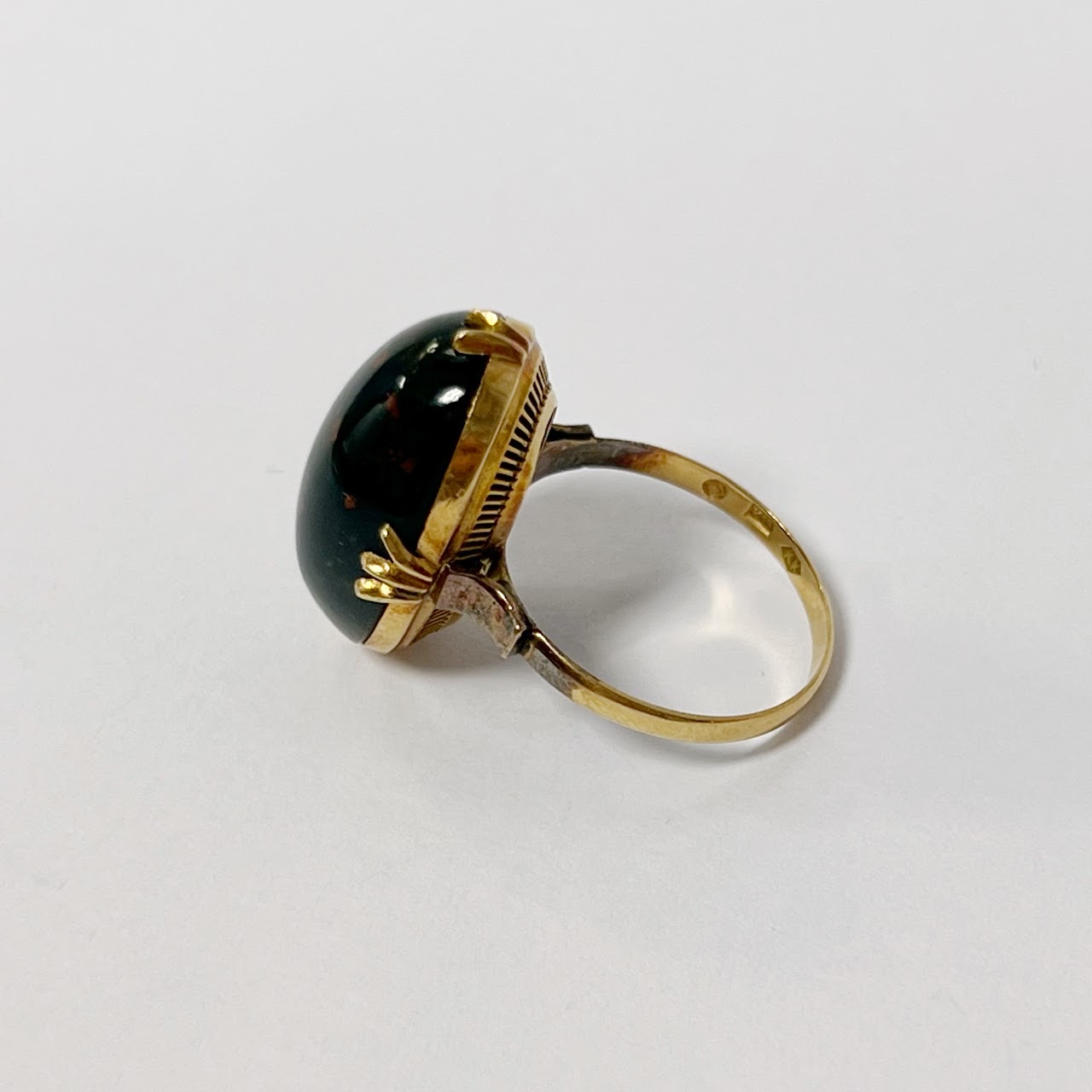 18K Gold and Bloodstone Ring