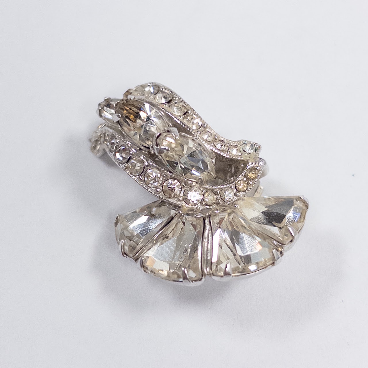 Eisenberg Vintage Rhinestone Clip Earrings