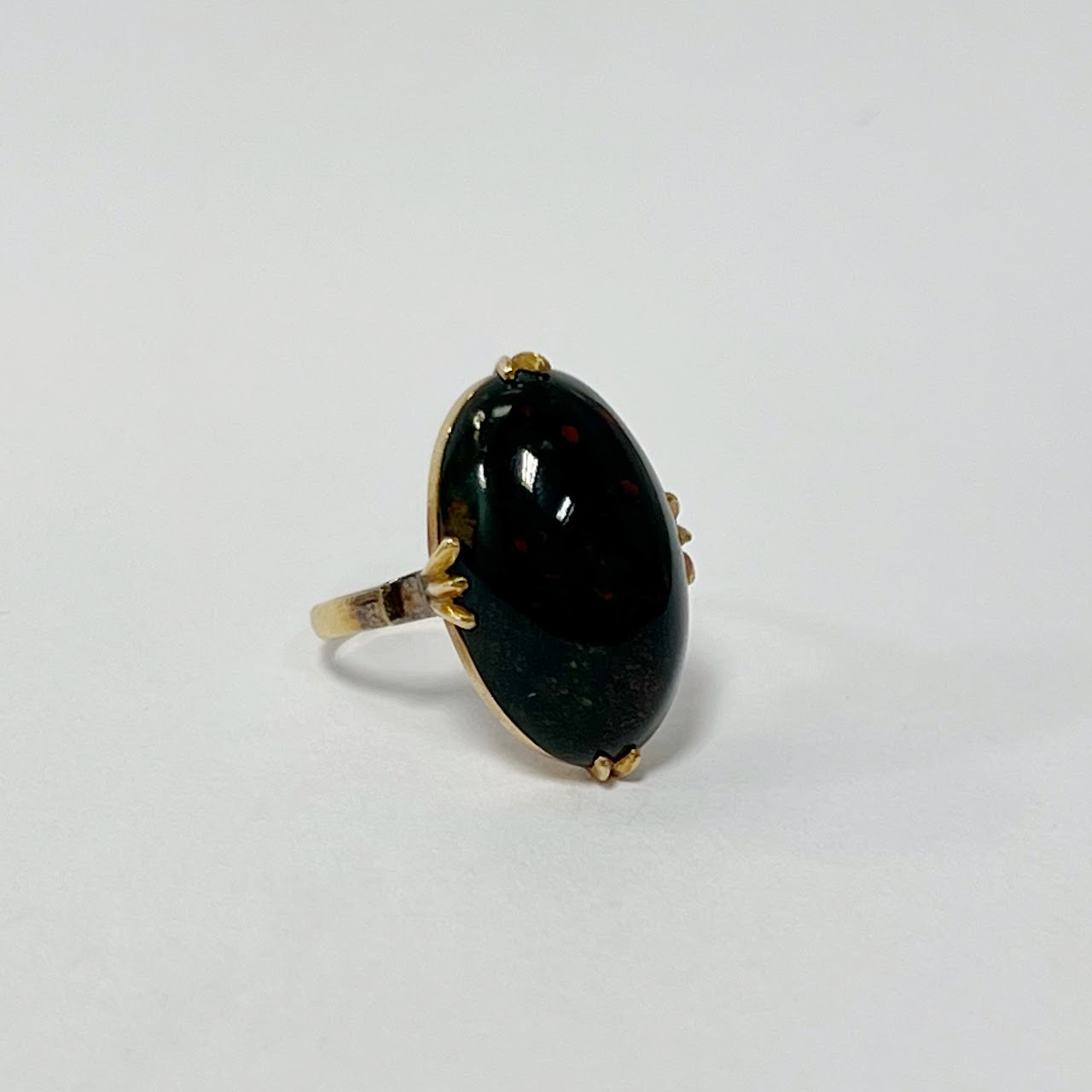 18K Gold and Bloodstone Ring