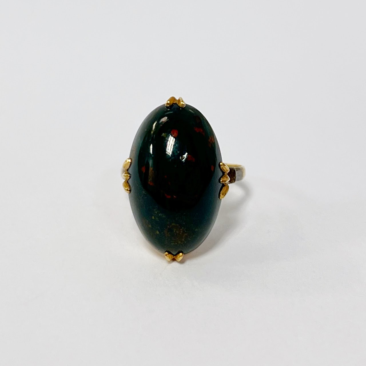 18K Gold and Bloodstone Ring