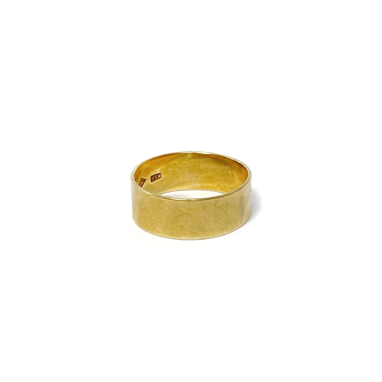 18K Gold Wide Band Ring