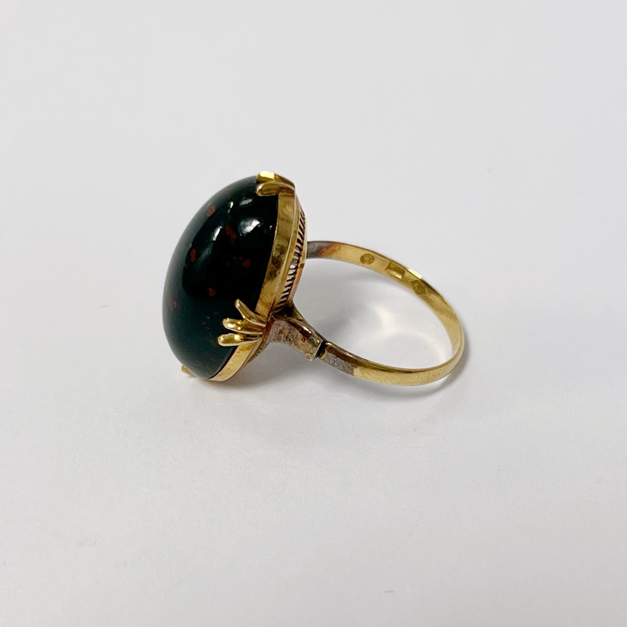 18K Gold and Bloodstone Ring