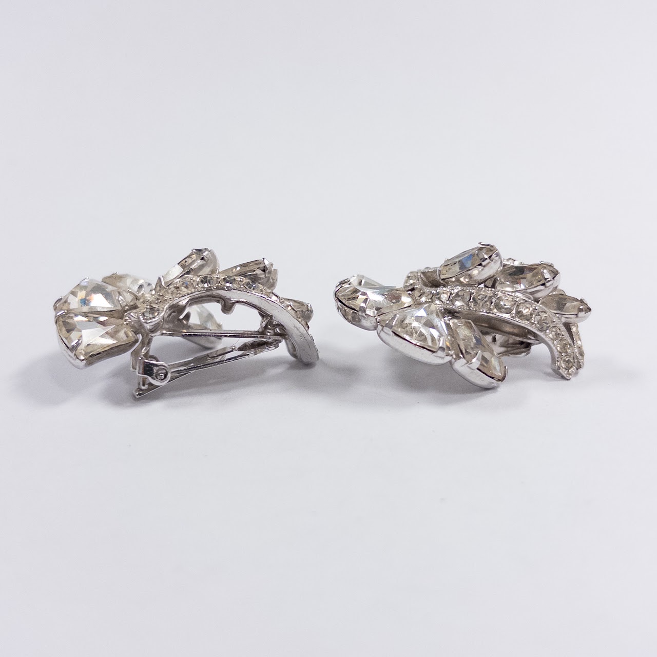 Eisenberg Vintage Rhinestone Clip Earrings