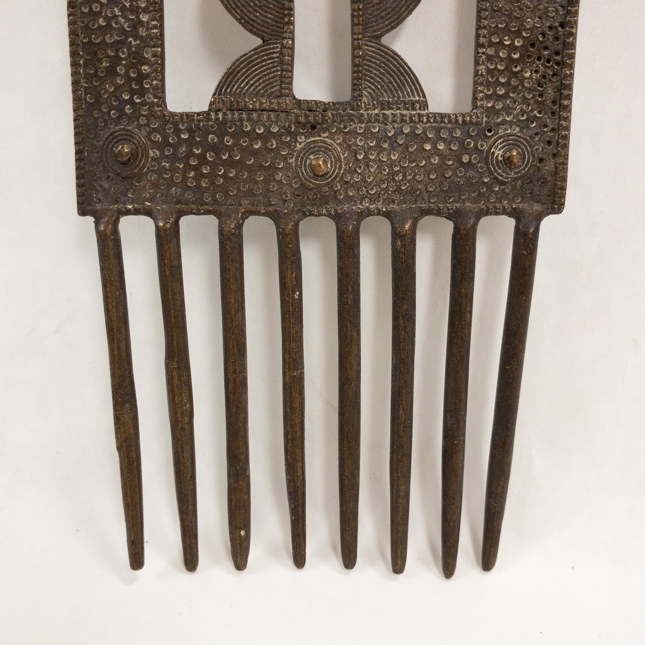 Decorative Brass Hair Comb Pair