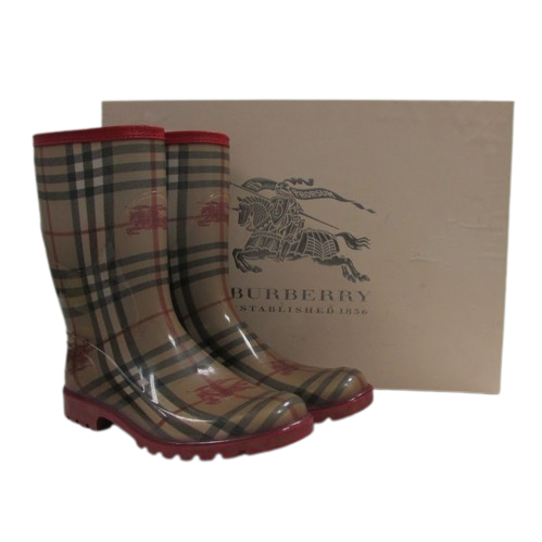 Burberry haymarket rain outlet boots