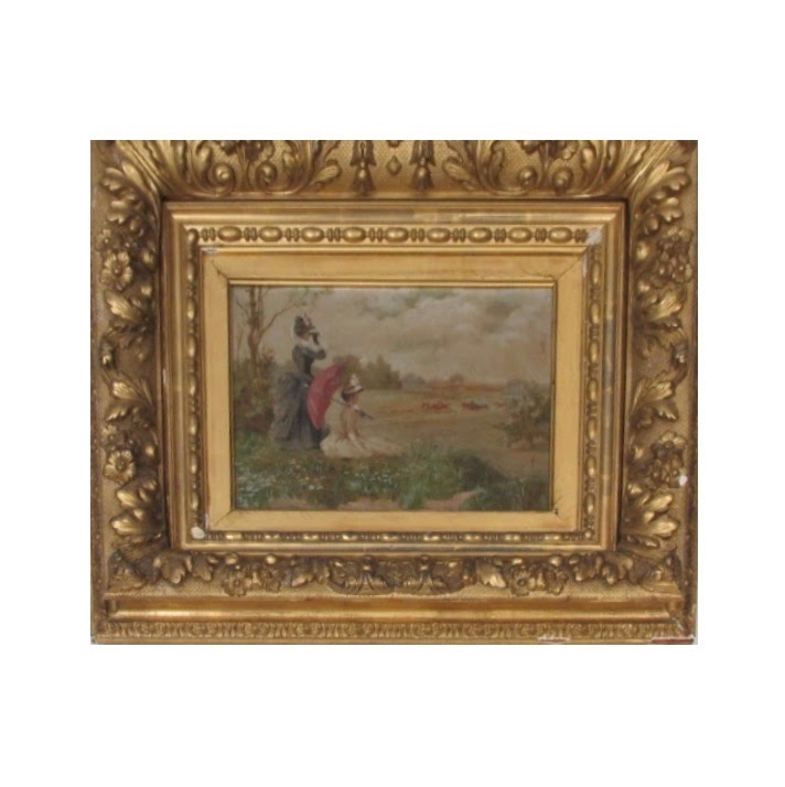 George Y. Curtis Signed Antique Oil Painting