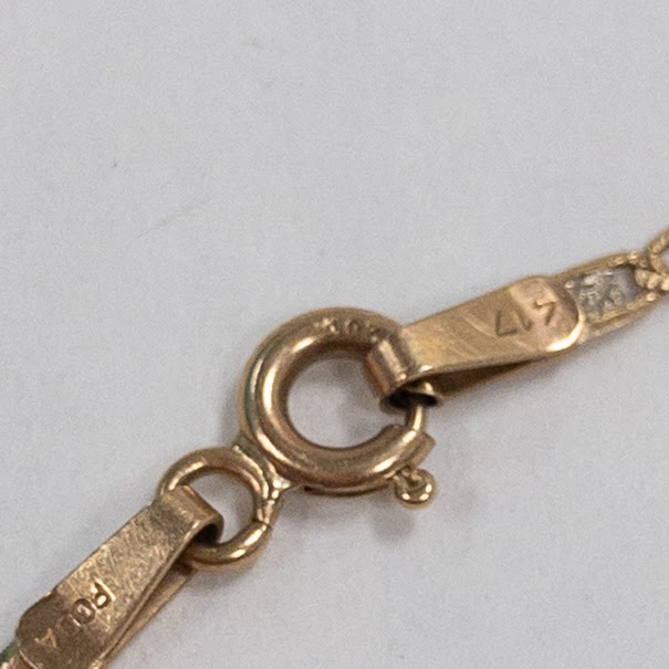 10K Gold Engraved Mariner Link Bracelet