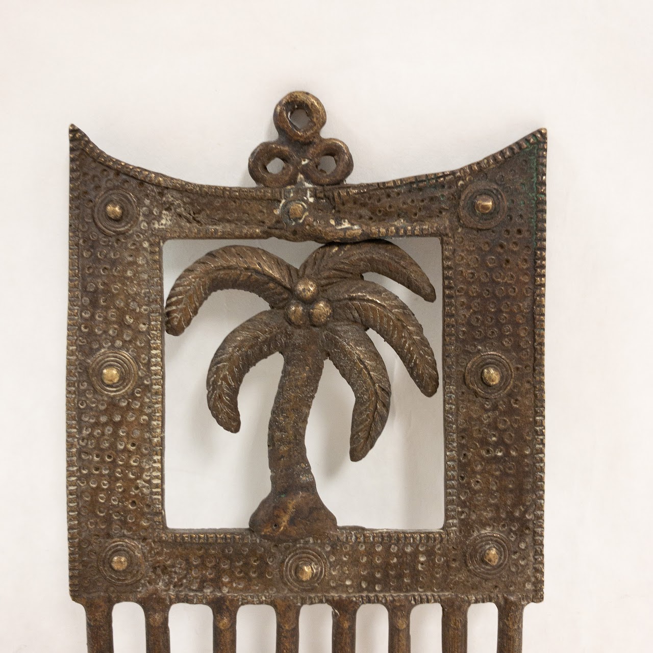 Decorative Brass Hair Comb Pair