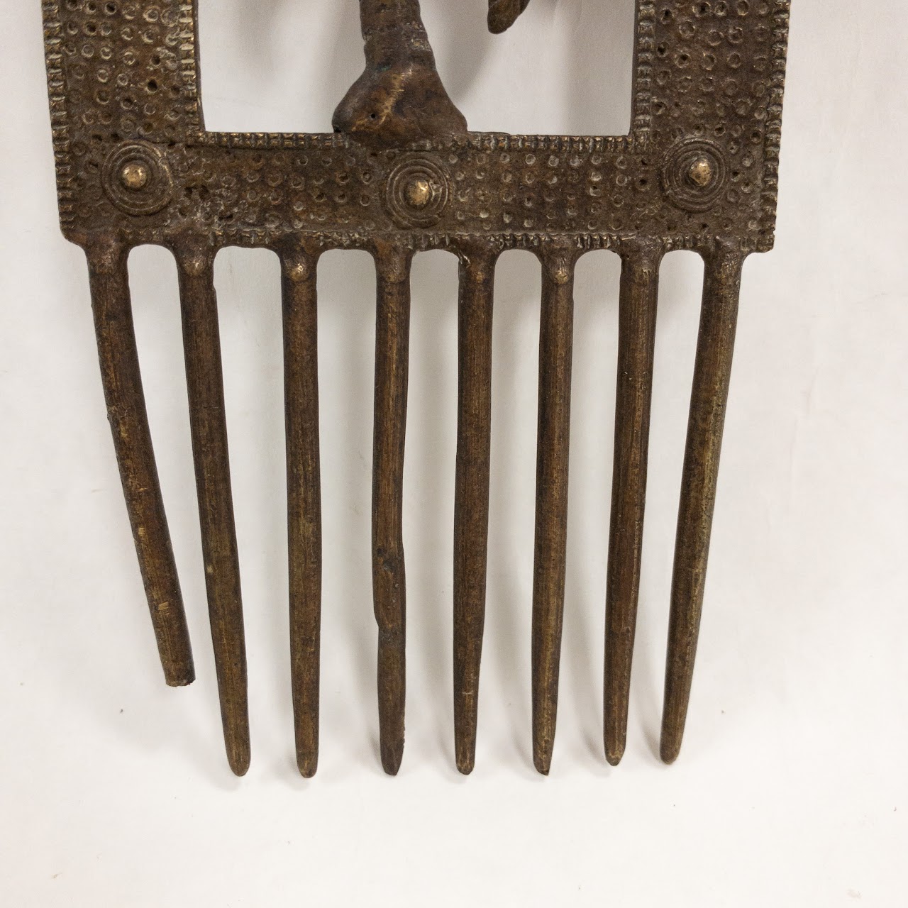 Decorative Brass Hair Comb Pair